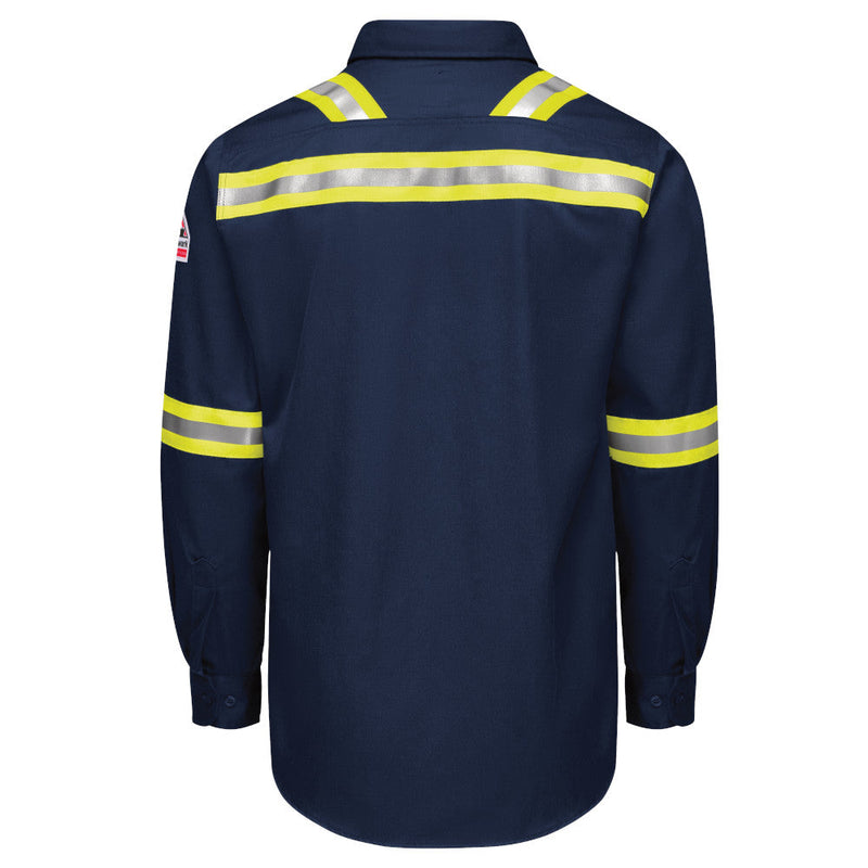 Bulwark [QS26-EHV] iQ Series Men’s Enhanced-Vis Midweight Comfort Woven Shirt. Live Chat for Bulk Discounts.