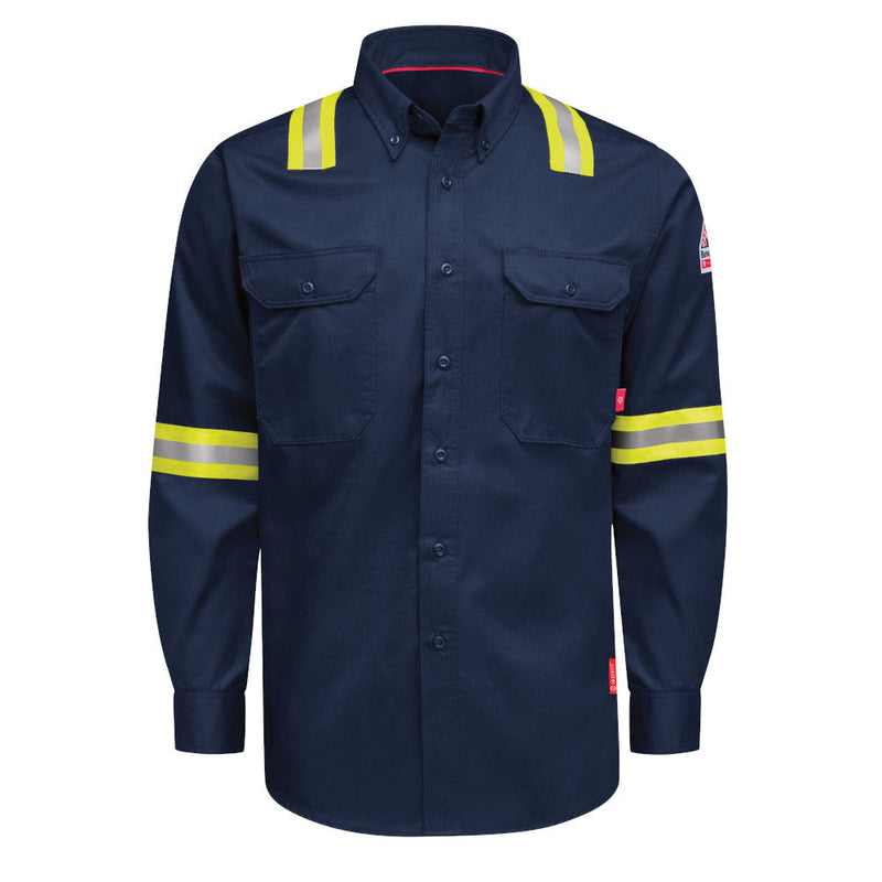 Bulwark [QS26-EHV] iQ Series Men’s Enhanced-Vis Midweight Comfort Woven Shirt. Live Chat for Bulk Discounts.