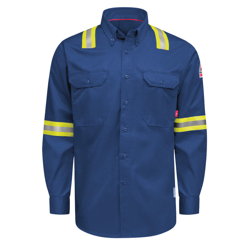 Bulwark [QS26-EHV] iQ Series Men’s Enhanced-Vis Midweight Comfort Woven Shirt. Live Chat for Bulk Discounts.