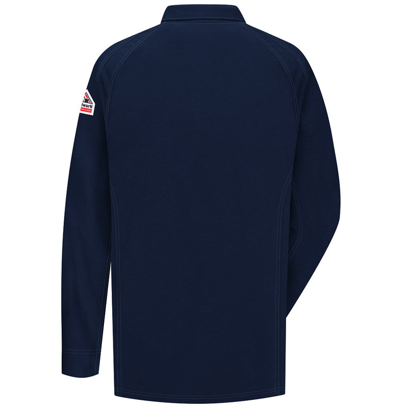 Bulwark [QT12] iQ Series Comfort Knit Men's FR Long Sleeve Polo. Live Chat for Bulk Discounts.