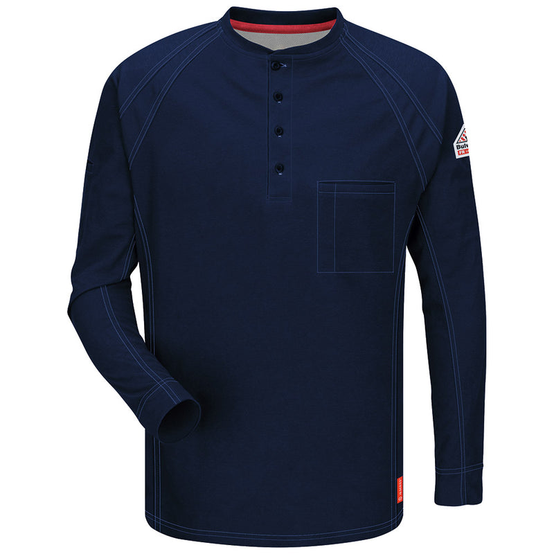 Bulwark [QT20] Long Sleeve Henley. Live Chat for Bulk Discounts.