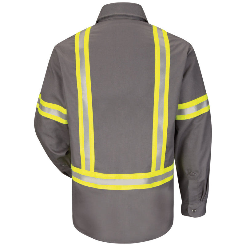 Bulwark [SLDT] Men's Midweight FR Enhanced Visibility Uniform Shirt. Live Chat for Bulk Discounts.