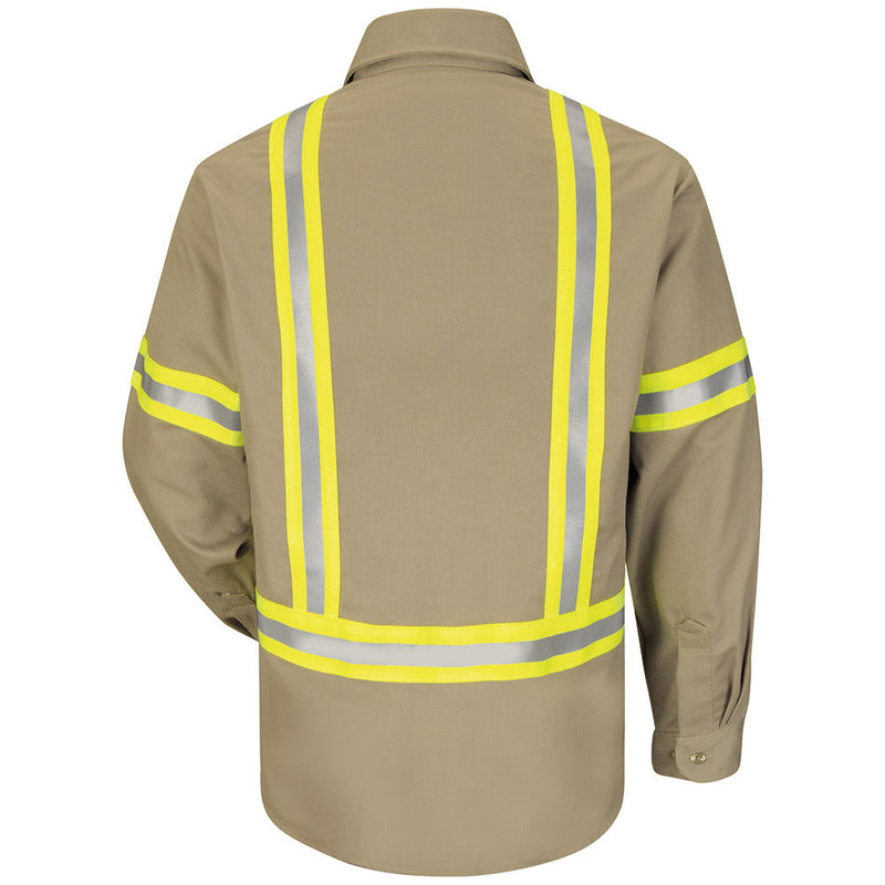 Bulwark [SLDT] Men's Midweight FR Enhanced Visibility Uniform Shirt. Live Chat for Bulk Discounts.