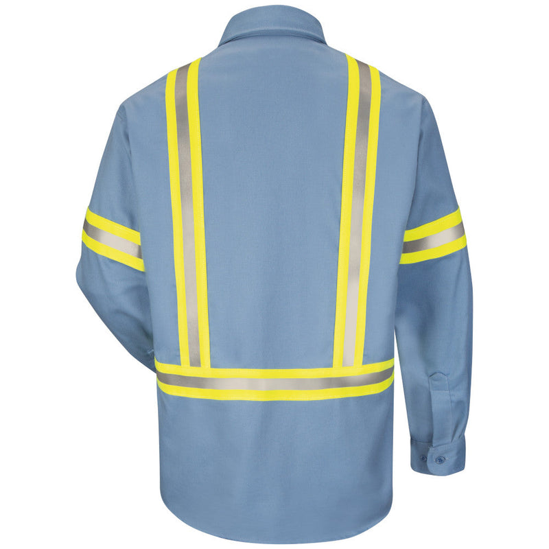 Bulwark [SLDT] Men's Midweight FR Enhanced Visibility Uniform Shirt. Live Chat for Bulk Discounts.