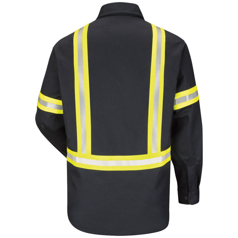 Bulwark [SLDT] Men's Midweight FR Enhanced Visibility Uniform Shirt. Live Chat for Bulk Discounts.