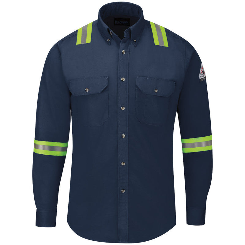 Bulwark [SLEV] Men's Midweight FR Enhanced Visibility Shirt. Live Chat for Bulk Discounts.