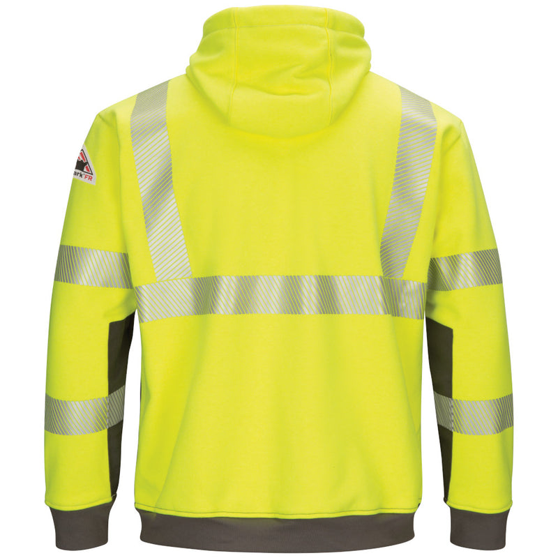 Bulwark [SMB4] Men's Hi-Visibility Color Block Pullover Fleece Sweatshirt. Live Chat for Bulk Discounts.