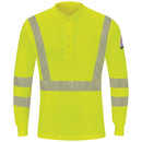Bulwark [SML4] Men's Hi-Visibility Lightweight Long Sleeve Henley. Live Chat for Bulk Discounts.