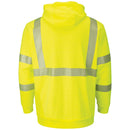 Bulwark [SMZ4] Men's Fleece FR Hi-Visibility Zip-Front Hooded Sweatshirt With Waffle Lining. Live Chat For Bulk Discounts.