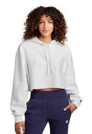 Champion   Women's Reverse Weave   Cropped Cut-Off Hooded Sweatshirt RW01W. Live Chat for Bulk Discounts