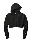 Champion   Women's Reverse Weave   Cropped Cut-Off Hooded Sweatshirt RW01W. Live Chat for Bulk Discounts