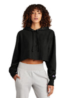 Champion   Women's Reverse Weave   Cropped Cut-Off Hooded Sweatshirt RW01W. Live Chat for Bulk Discounts