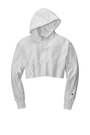 Champion   Women's Reverse Weave   Cropped Cut-Off Hooded Sweatshirt RW01W. Live Chat for Bulk Discounts