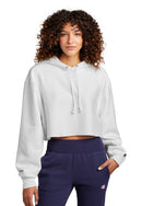 Champion   Women's Reverse Weave   Cropped Cut-Off Hooded Sweatshirt RW01W. Live Chat for Bulk Discounts