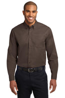 Port Authority ®  Long Sleeve Easy Care Shirt S608 - Coffee Bean/ Light Stone
