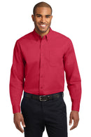 Port Authority ®  Long Sleeve Easy Care Shirt S608 - Red/ Light Stone