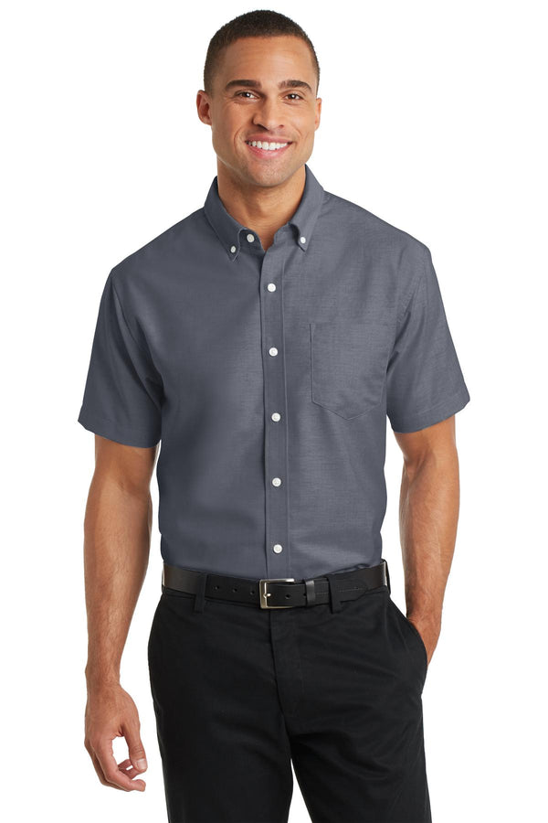 Port Authority ®  Short Sleeve SuperPro   Oxford Shirt. S659