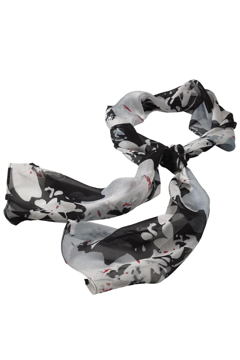 Edwards Spatter Floral Chiffon Scarf [