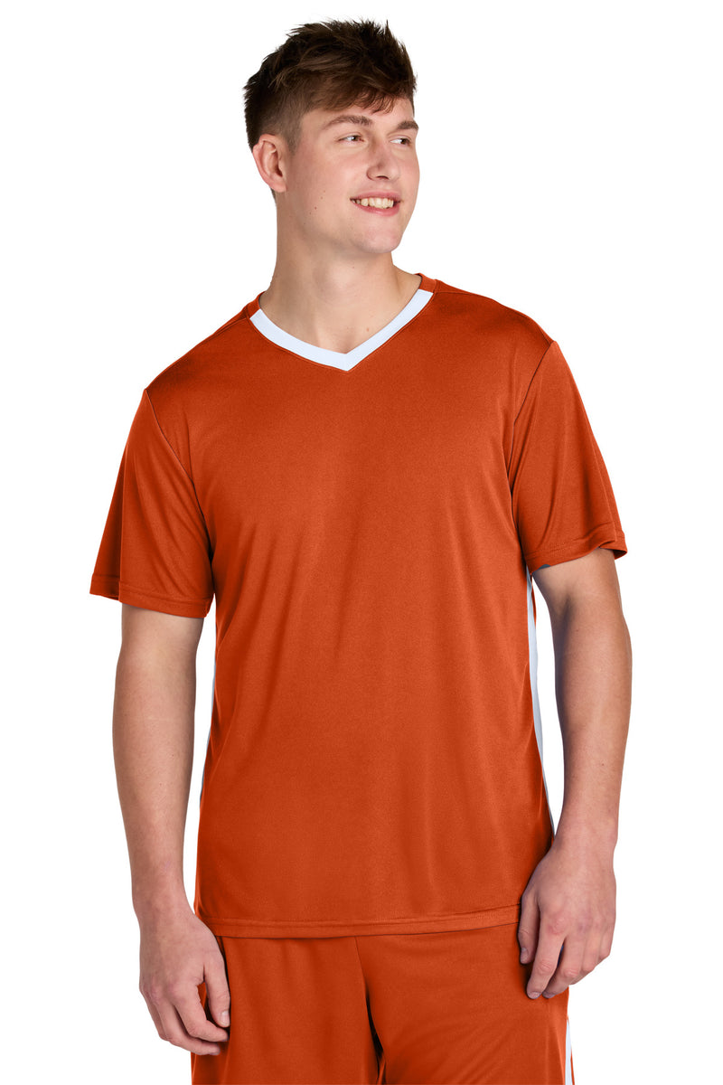 Sport-Tek ®  Competitor   United V-Neck ST101 - Deep Orange/ White