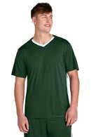 Sport-Tek ®  Competitor   United V-Neck ST101 - Forest Green/ White