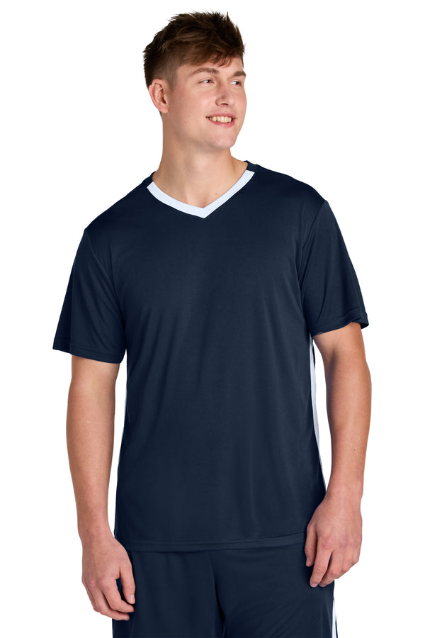 Sport-Tek ®  Competitor   United V-Neck ST101 - True Navy/ White