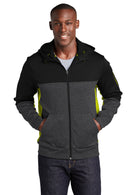 Sport-Tek ®  Tech Fleece Colorblock Full-Zip Hooded Jacket. ST245
