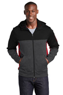 Sport-Tek ®  Tech Fleece Colorblock Full-Zip Hooded Jacket. ST245