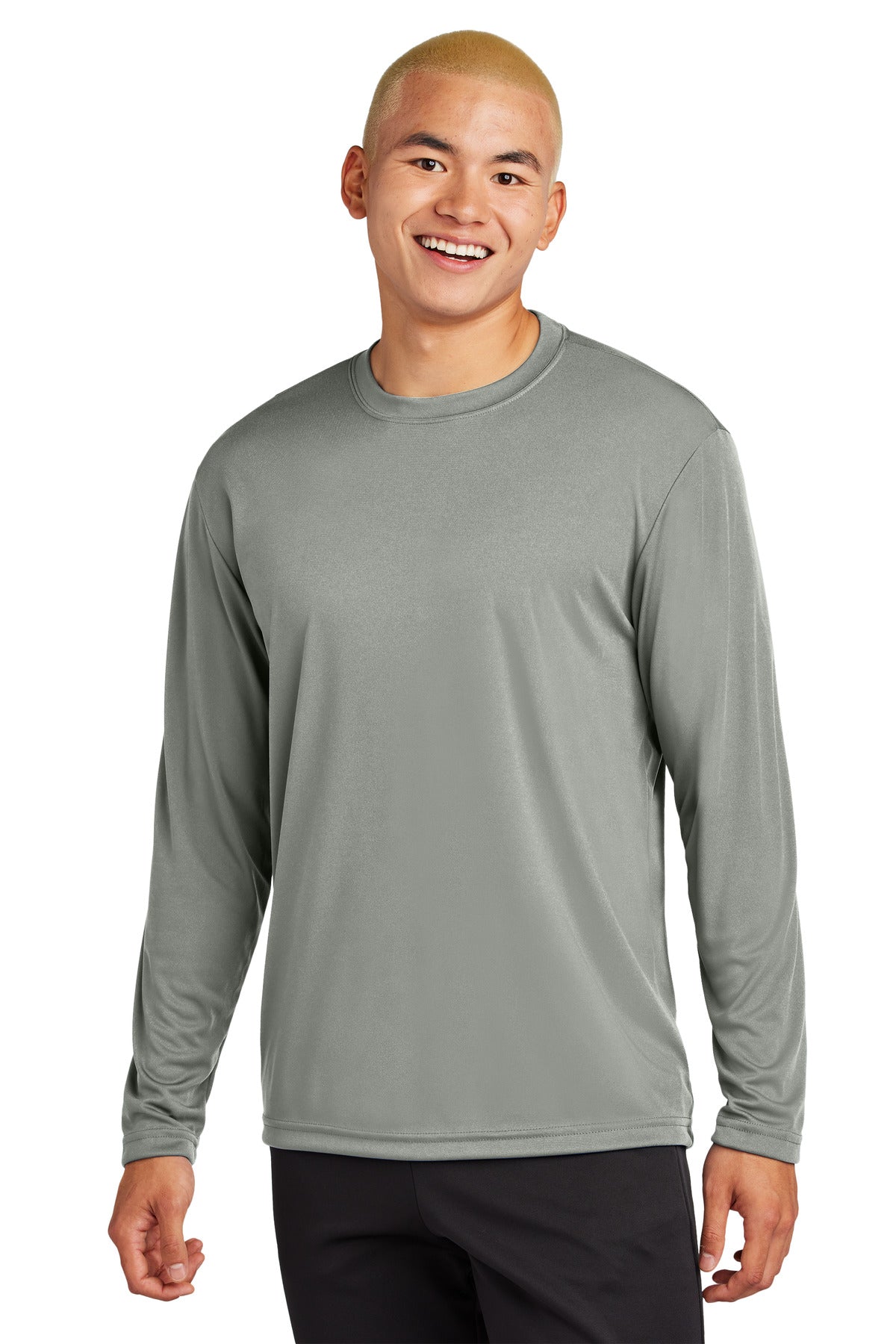 Sport-Tek ® Long Sleeve PosiCharge ® Competitor™ Tee. ST350LS - Grey ...