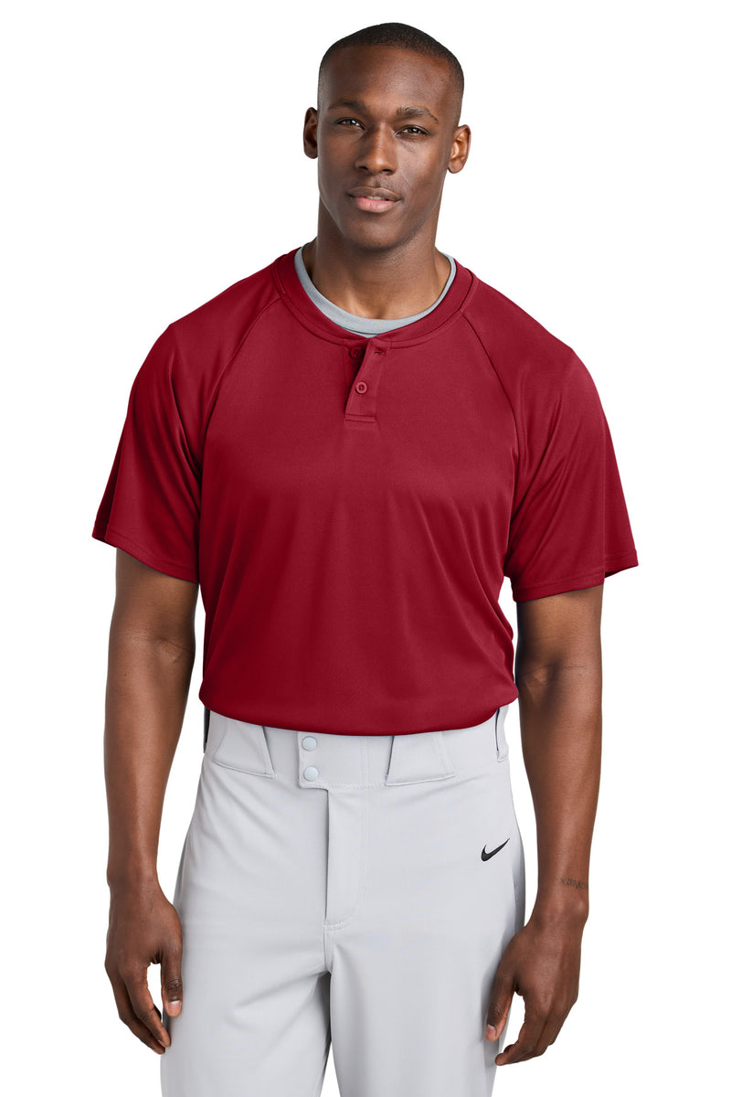 Sport-Tek ®  PosiCharge ®  Competitor   2-Button Henley ST359 - Deep Red