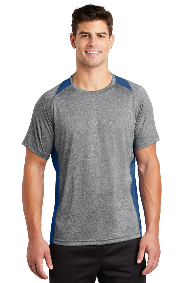 Sport-Tek ®  Heather Colorblock Contender   Tee. ST361 - Vintage Heather/ Royal