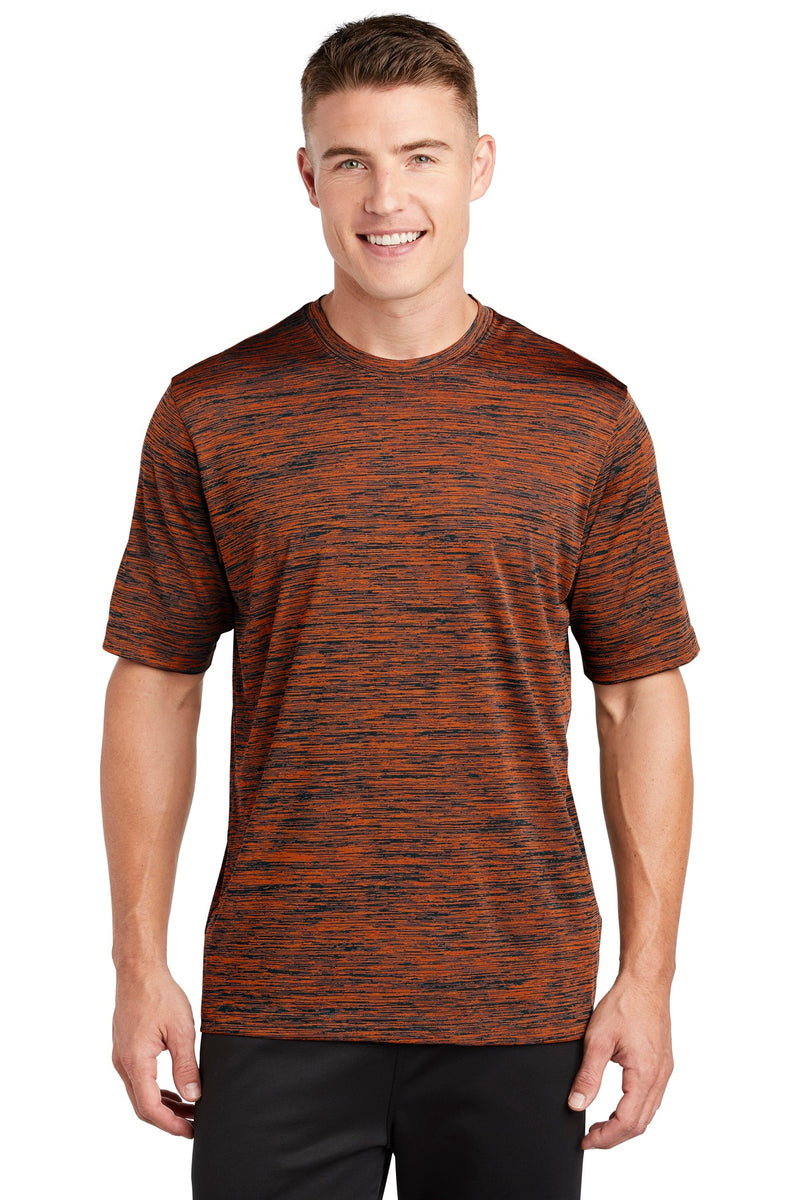 Sport-Tek ®  PosiCharge ®  Electric Heather Tee. ST390 - Deep Orange-Black Electric