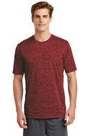 Sport-Tek ®  PosiCharge ®  Electric Heather Tee. ST390 - Deep Red-Black Electric