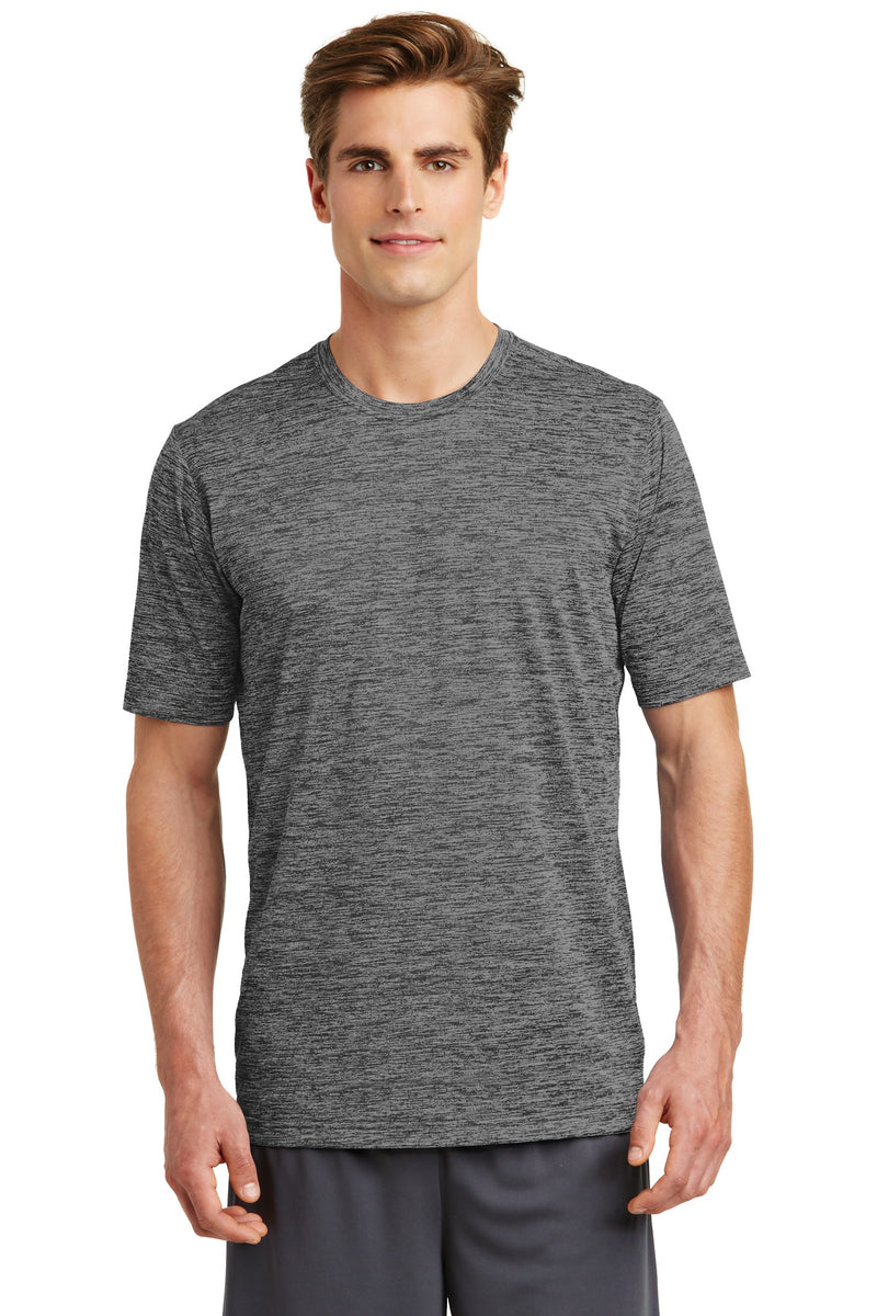 Sport-Tek ®  PosiCharge ®  Electric Heather Tee. ST390 - Grey-Black Electric