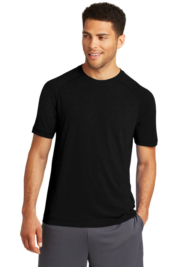 Sport-Tek  ®  PosiCharge  ®  Tri-Blend Wicking Raglan Tee. ST400 - Black Triad Solid