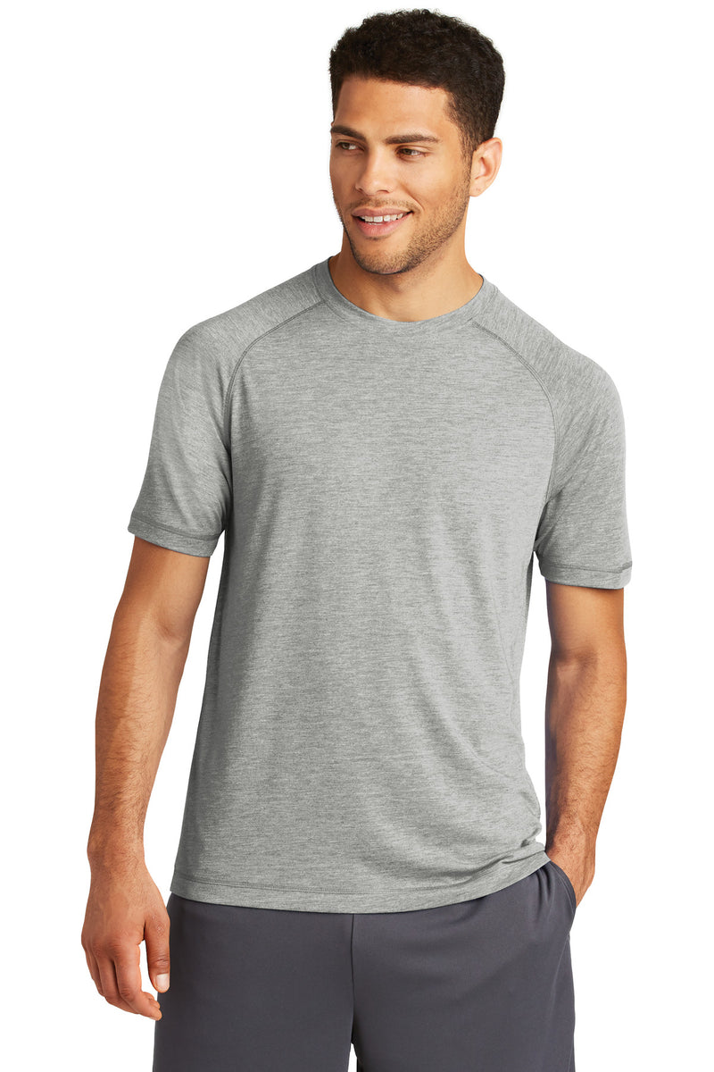Sport-Tek  ®  PosiCharge  ®  Tri-Blend Wicking Raglan Tee. ST400 - Light Grey Heather