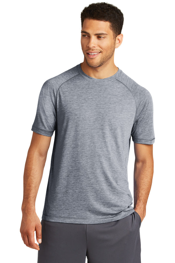 Sport-Tek  ®  PosiCharge  ®  Tri-Blend Wicking Raglan Tee. ST400 - True Navy Heather
