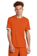 Sport-Tek ®  Club Short Sleeve Crew ST440 - Deep Orange/ White