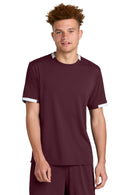 Sport-Tek ®  Club Short Sleeve Crew ST440 - Maroon/ White