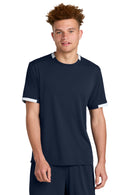 Sport-Tek ®  Club Short Sleeve Crew ST440 - True Navy/ White