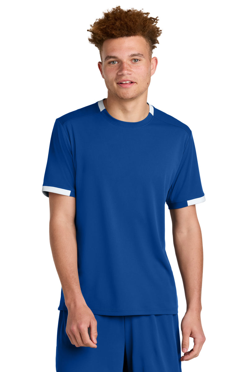 Sport-Tek ®  Club Short Sleeve Crew ST440 - True Royal/ White