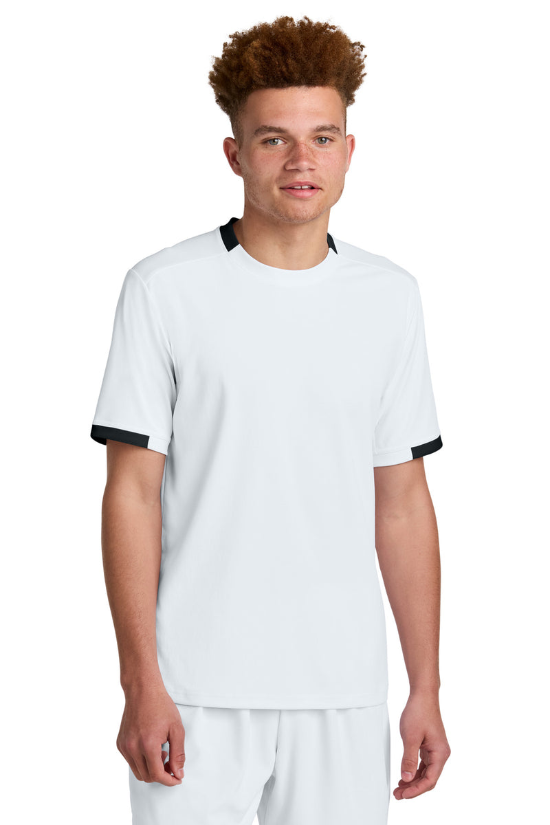 Sport-Tek ®  Club Short Sleeve Crew ST440 - White/ Black