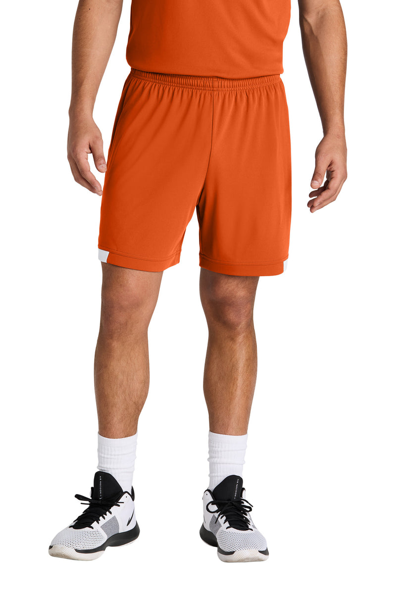 Sport-Tek ®  Club 7' Short ST442 - Deep Orange/ White