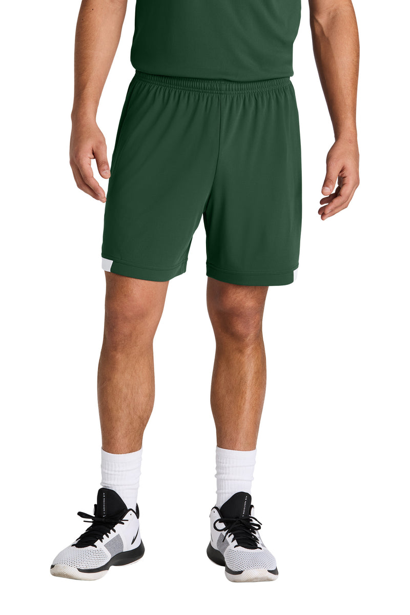 Sport-Tek ®  Club 7' Short ST442 - Forest Green/ White