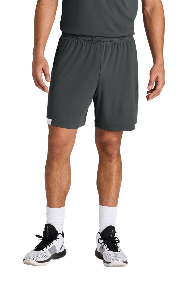 Sport-Tek ®  Club 7' Short ST442 - Iron Grey/ White