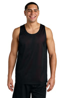 Sport-Tek ®  PosiCharge ®  Reversible Mesh Tank ST5000 - Black/ Deep Red