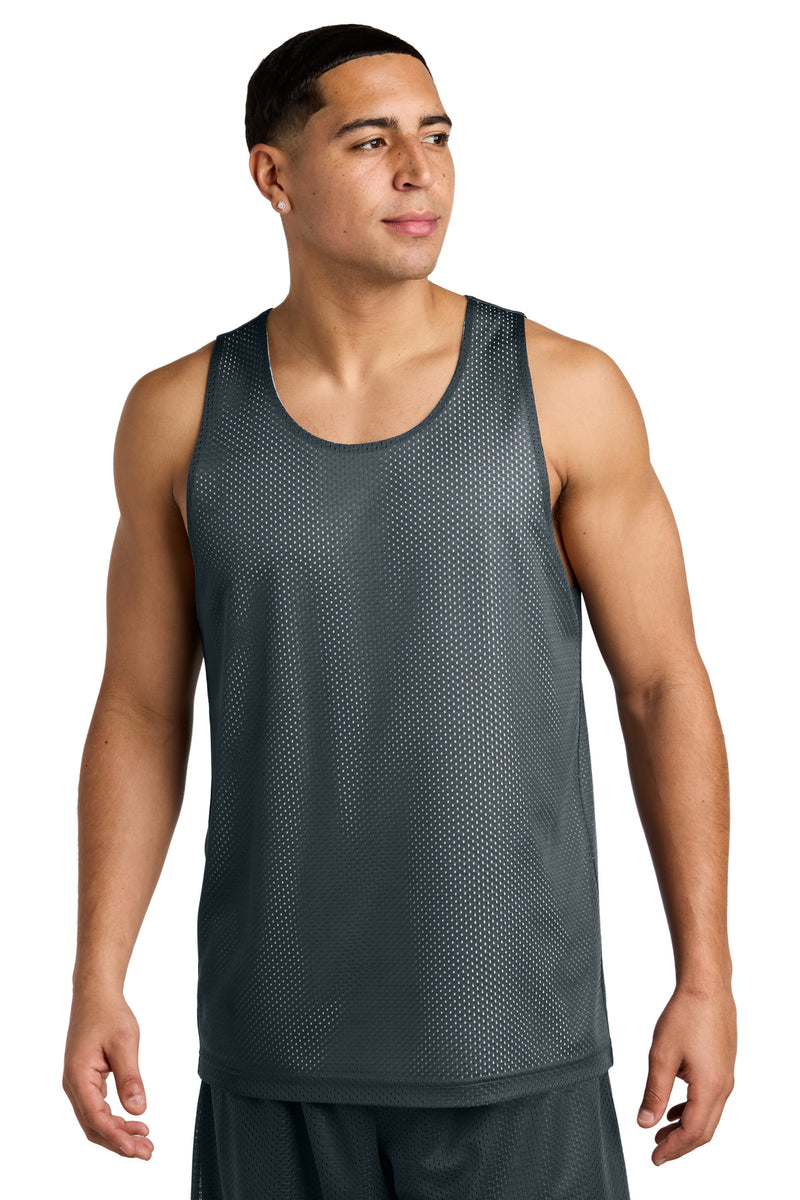 Sport-Tek ®  PosiCharge ®  Reversible Mesh Tank ST5000 - Iron Grey/ White