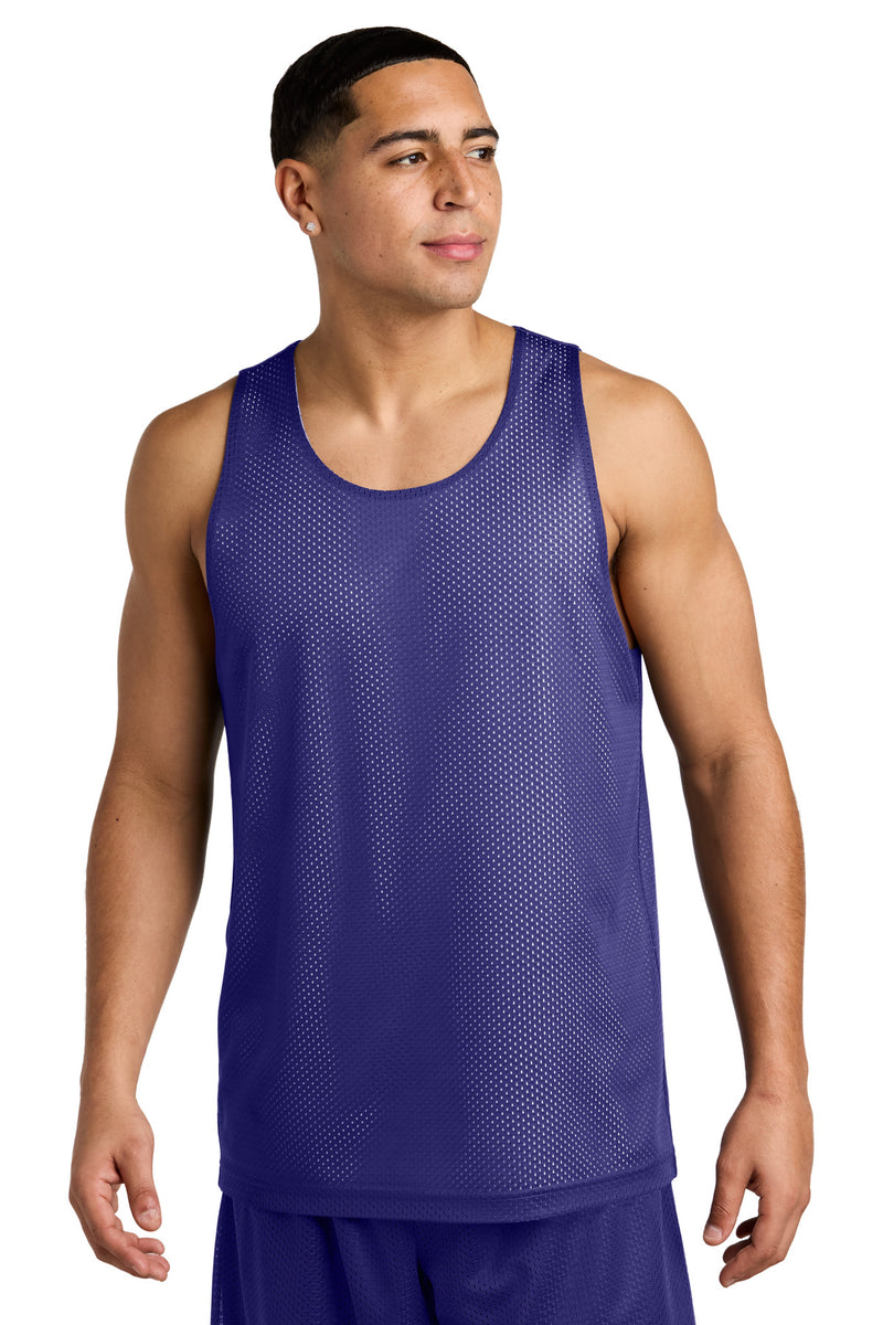 Sport-Tek ®  PosiCharge ®  Reversible Mesh Tank ST5000 - Purple/ White