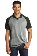 Sport-Tek  ®  PosiCharge  ®  RacerMesh  ®  Raglan Heather Block Polo. ST641