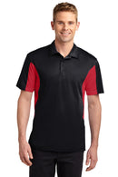 Sport-Tek ®  Side Blocked Micropique Sport-Wick ®  Polo. ST655 - Black/ True Red