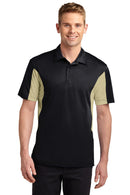 Sport-Tek ®  Side Blocked Micropique Sport-Wick ®  Polo. ST655 - Black/ Vegas Gold
